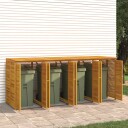 vidaXL Kvadruppelt søppeldunkskur 280x89x117 cm heltre akasie