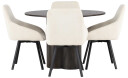 Venture Design Olivia & Rosie spisegruppe Beige/mokka 4 stoler & bord 110 cm