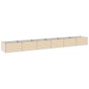 vidaXL Hevet Hagebed Elfenben 600 x 80 x 55 cm kaldvalset stål