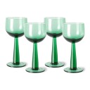 HK Living 4 stk | Vinglass Tall Bregnegr?nn
