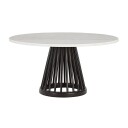 Tom Dixon Fan bord svart steintopp 90 cm hvit