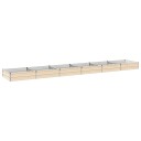 vidaXL Hevet Hagebed Elfenben 480 x 80 x 24 cm kaldvalset stål