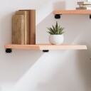 vidaXL Vegghylle 40x50x4 cm ubehandlet heltre eik