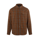 Carew Shirt Rust S Check cotton shirt