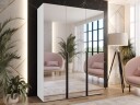 Milias Garderobeskap med speil 150x202 cm - hvit