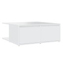 vidaXL Salongbord hvit 80x80x31 cm sponplate