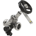 NIRO Skråseteventil Rustfritt DN15 Utvendig For 3/4" diameter Med avløp