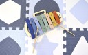 Magni Floor puzzle in foam w. shapes Blue  2513 
