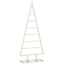 Metall juletre med stativ Gull 125 cm Pulverlakkert stål