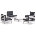  Hagesofagruppe med antrasitt puter 5 deler furu 3096035