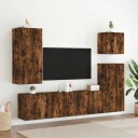 vidaXL Veggmonterte TV-benker 2 stk røkt eik 80x30x41 cm 8721012255456