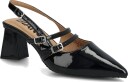 Bianco Biamaralyn Mary Jane Slingback Faux Leather   Black   40