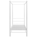 vidaXL Himmelsengeramme hvit metall 90x200 cm
