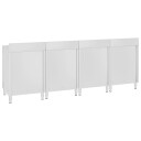 vidaXL Kommersielt arbeidsbord med skap 240x60x96 cm rustfritt stål