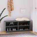 vidaXL Skohylle gr? 110x34x45 cm heltre furu