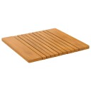 vidaXL Badematte Ensfarget Brun 52 x 50 cm Solid akasietre