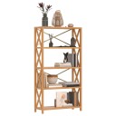 vidaXL Hylle 5 etasjer 80x30x146 cm heltre eik
