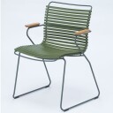 Houe Click Karmstol olivengrønn aluminium