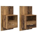  Sengeskap 2 pcs Gammelt tre 48.5 x 32.5 x 80 cm Konstruert tre