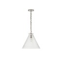 Katie Conical takpendel nickel/klarglas