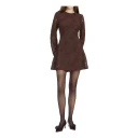 ROTATE Flower Mesh Ls Mini Dress   Brown   36