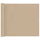 vidaXL Balkong Skjerm Beige 100 x 300 cm Oxford Stoff
