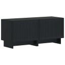 vidaXL 5 delt LED TV skap Svart Konstruert tre