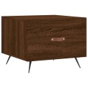 vidaXL Salongbord brun eik 50x50x40 cm konstruert tre