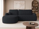 Branrel 3 seters sofa med divan   svart