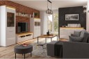 Illaso Sofabord 100 cm - Eikefarge/Svart