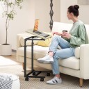 Justerbart rullende sidebord – metallramme vippbar topp