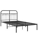  Sengeramme i metall med hodegavl svart 120x190 cm 8721102644863
