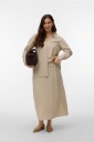 Vero Moda Curve   Skjorte vmcMymilo L/S V neck Wvn GA C   Grå