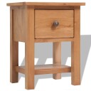 vidaXL Nattbord 2 stk 36x30x47 cm heltre eik