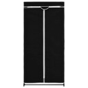 vidaXL Garderobeskap svart 75x50x160 cm