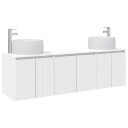 vidaXL Baderomsskapsett 3 stk. Hvit 49,5 x 44,5 x 66 cm Konstruert tre