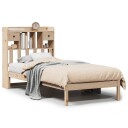  Seng med bokhylle uten madrass 75x190 cm heltre furu 8721158603975