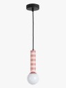 Leitmotiv Pendant Lamp Rayado   Pink   H38CM