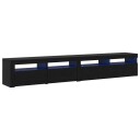  TV møbler 2 pcs Svart eik 240 x 35 x 40 cm Konstruert tre