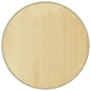  Teppe rund lys naturell 100 cm bambus 8721012370067