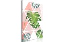 Tavle Geometric Monstera 1 Part Vertical 60X90 Artgeist sp. z o. o.