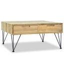 vidaXL Salongbord 80x80x40 cm massiv teak