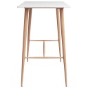 vidaXL Barsett 5 deler hvit