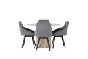 Venture Home Olivia Spisegruppe 110 cm Rund med 4 Rosie Stoler Whitewash