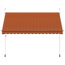 vidaXL Manuell uttrekkbar markise 350 cm oransje og brun