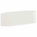 vidaXL Hevet Hagebed Hvit 140 x 40 x 40 cm Stål