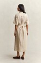 GANT Linen Ss Shirt Dress Beige 38