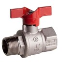 Pettinaroli F x m heavyduty fullway ball valve red butterfly handle te