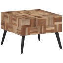  Salongbord grå 55x55x40 cm gjenvunnet heltre teak 8721012117389