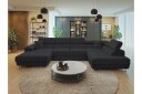 Gabina Sofa med Divan og Sjeselong 4 seter   Svart